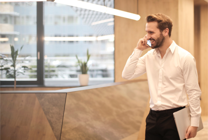 talking on phone