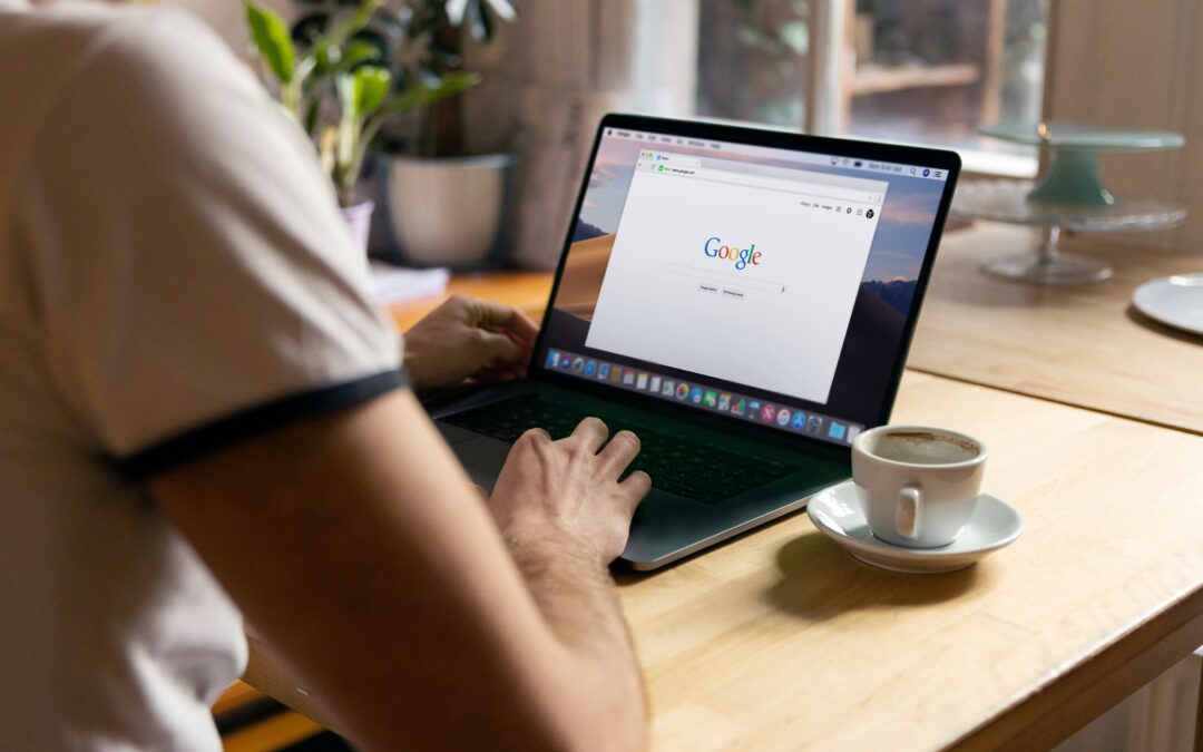 google search on laptop