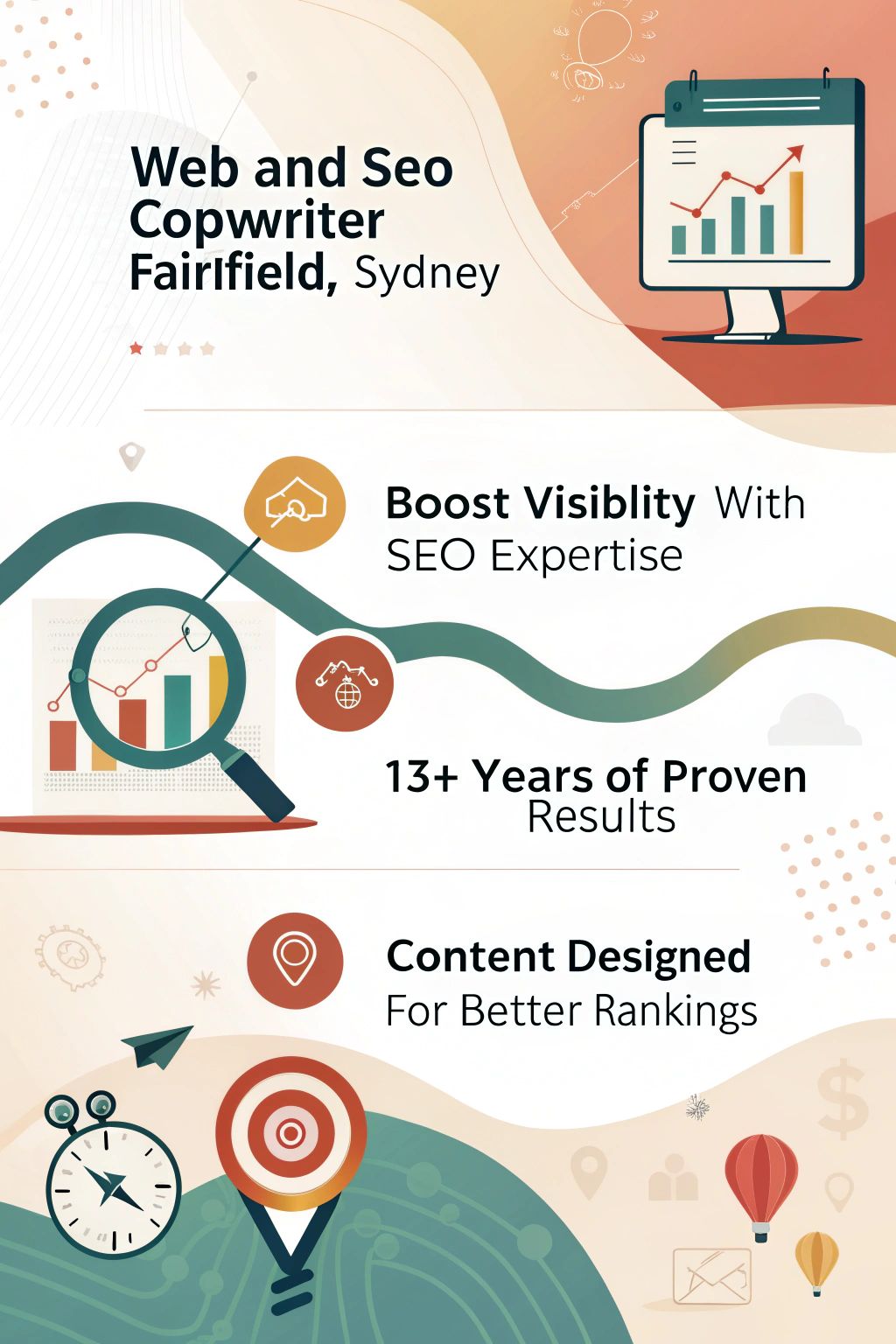 web and seo copywriter fairfield, sydney infographic