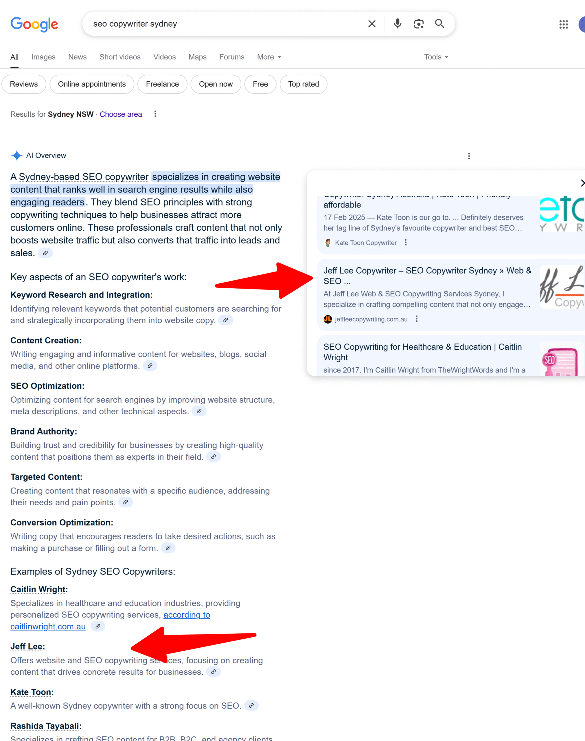 Get Website In AI Overview results