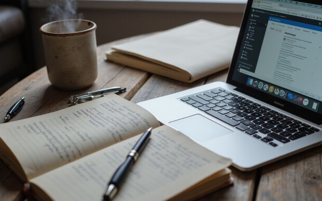 note book and laptop